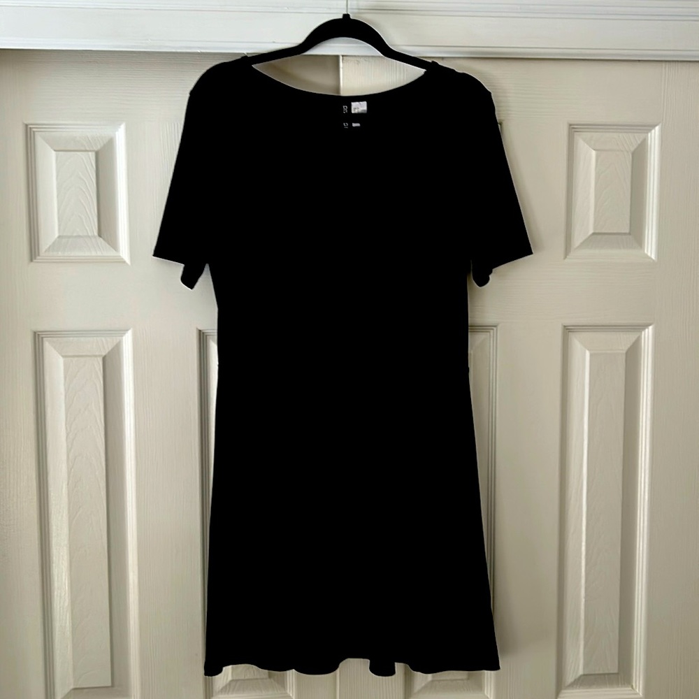 Simple Black Fit and Flare Dress